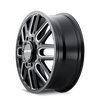 Mayhem 8107D Cogent Dually 20x8.25/8x165.1 BP/115mm Offset/121.3mm Hub Black w/ Milled Spokes Wheel