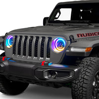 Oracle Jeep Wrangler JL/Gladiator JT 7in. High Powered LED Headlights (Pair) - Dynamic SEE WARRANTY