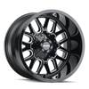 Mayhem 8107 Cogent 17x9 / 8x165.1 BP / -12mm Offset / 130.8mm Hub Black w/ Milled Spokes Wheel