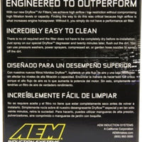 AEM Dryflow 3in. X 5in. Round Tapered Air Filter