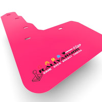 Rally Armor Universal Fit (No Hardware/Mounting Holes) Pink Mud Flap BCE Logo