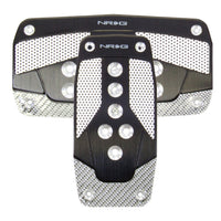 NRG Aluminum Sport Pedal A/T - Black w/Silver Carbon