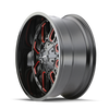 Mayhem 8107 Cogent 20x12 / 8x165.1 BP / -51mm Offset / 130.8mm Hub Black w/ Prism Red Wheel