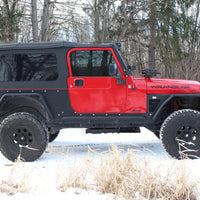 Fishbone Offroad 97-06 Jeep Wrangler TJ Steel Tube Fenders Front 3In Flare - Blk Textured Powdercoat