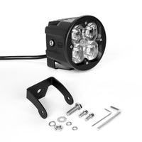 XK Glow Round XKchrome 20w LED Cube Light w/ RGB Accent Light - Spot Beam w/Fog Light Bracket