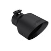 MBRP Universal 3in Hex Tip 5in Inlet 8in Length Dual Wall Exhaust Tip - Black Coated