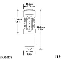 Diode Dynamics 1156 LED Bulb HP11 LED - Cool - White (Pair)