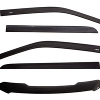 AVS 07-18 Jeep Wrangler Unlimited Ventvisor & Aeroskin Deflector Combo Kit - Matte Black