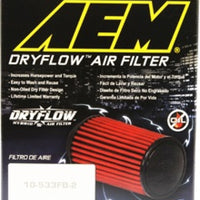 AEM Dryflow 3in. X 5in. Round Tapered Air Filter