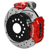 Wilwood Forged Dynalite Rear Electronic Parking Brake Kit - Red Powder Coat Caliper - SRP D/S Rotor