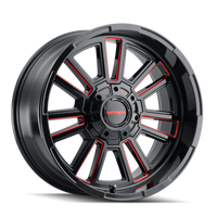 Mayhem 8115 Apollo 20x10 / 6x135 BP / -19mm Offset / 106mm Hub Black w/ Prism Red Wheel