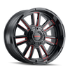 Mayhem 8115 Apollo 20x10 / 6x135 BP / -19mm Offset / 106mm Hub Black w/ Prism Red Wheel