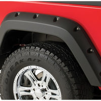 Bushwacker 07-18 Jeep Wrangler Pocket Style Flares 2pc Fits 2-Door Sport Utility Only - Black