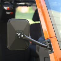 Rugged Ridge 97-18 Jeep Wrangler Textured Black Rectangluar Quick Release Mirror