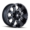 Mayhem 8103 Fierce 17x9 / 5x114.3 BP / -12mm Offset / 87mm Hub Black w/ Milled Spokes Wheel