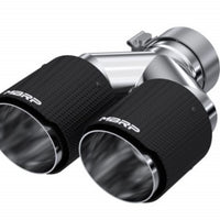 MBRP 3in ID / Dual 4in OD Out Staggered L 9.87in / R 9.37in Dual Wall Carbon Fiber Univ Exhaust Tip