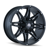 Mayhem 8090 Rampage 20x10 / 5x127 BP / -25mm Offset / 87mm Hub Matte Black Wheel