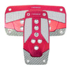 NRG Aluminum Sport Pedal A/T - Red w/Silver Carbon