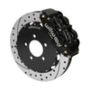 Wilwood Narrow Superlite 6R Front Big Brake Kit 12.88in Drilled Black 05-11 Ford Crown Victoria