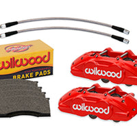 Wilwood 65-67 Ford Mustang D11 Calipers w/Pads and Lines - Red