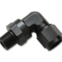 Vibrant -6AN to 1/4in NPT Female Swivel 90 Degree Adapter Fitting