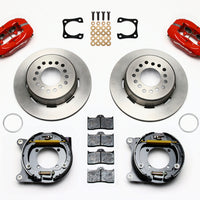 Wilwood Forged Dynalite P/S Park Brake Kit Red Chevy 12 Bolt-Spec 3.15in Brng Stggrd mt