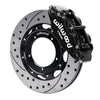 Wilwood 69-74 Porsche 911 Front Superlite Brake Kit 3in MT Drilled & Slotted Face - Black