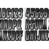 Hardline Boat Lettering Registration Kit 3 in. - 300 Silver/Black