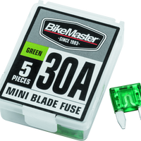 BikeMaster 5Piece 30A Replacement Mini Blade Fuse