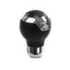 Momo GTR2 Shift Knob - Black Leather, Chrome Insert