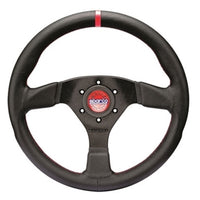 Sparco Steering Wheel R383 Champion Black Leather / Black Stitching