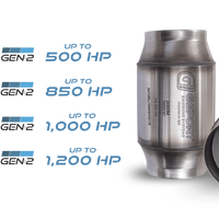 GESI G-Sport 400 CPSI GEN 2 EPA Compliant 3.0in Inlet/Outlet Catalytic Converter-4in x 4in-350-500HP