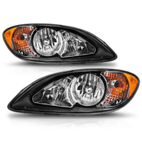 ANZO 2008-2016 International Prostar Crystal Headlights Black Housing (OE Replacement)