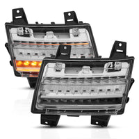 ANZO 18-19 Jeep Wrangler JL LED Chrome Clear w/ Sequential Signal