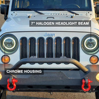 Raxiom 07-18 Jeep Wrangler JK LED Halo Headlights- Chrome Housing (Clear Lens)