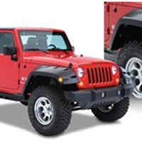 Bushwacker 07-18 Jeep Wrangler Max Pocket Style Flares 2pc Extended Coverage - Black