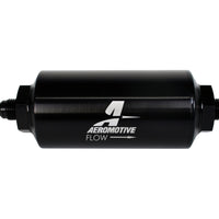 Aeromotive In-Line Filter - (AN-6 Male) 10 Micron Microglass Element Bright Dip Black Finish