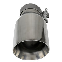 aFe MACH Force-Xp Univ 304 SS Double-Wall Clamp-On Exhaust Tip - Polished - 3in Inlet - 4.5in Outlet