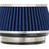 Spectre Adjustable Conical Air Filter 2-1/2in. Tall (Fits 3in. / 3-1/2in. / 4in. Tubes) - Blue