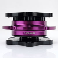 NRG Quick Release SFI SPEC 42.1 - Shiny Black Body / Shiny Purple Ring