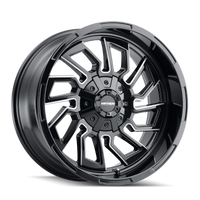 Mayhem 8111 Flywheel 20x9 / 8x170 BP / 18mm Offset / 125.2mm Hub Black w/ Milled Spokes Wheel