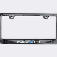 NRG Carbon License Plate Frame/ Fiber Poly Dip Finish Wet w/ NRG Logo