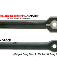 RockJock TJ/LJ/XJ/MJ Currectlync Steering System Bolt-On w/ 1 1/4in Dia. Tie Rod/Forged Drag Link