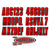 Hardline Boat Lettering Registration Kit 3 in. - 320 Red/Black