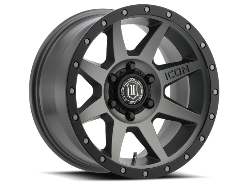 ICON Rebound 17x8.5 5x5 -6mm Offset 4.5in BS 71.5mm Bore Titanium Wheel