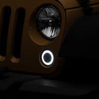 Raxiom 07-18 Jeep Wrangler JK Axial Series LED Turn Signals w/ Halo (Smoked)