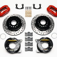 Wilwood Forged Dynalite P/S Park Brake Kit Drill Red New Big Ford 2.50in Offset Front Caliper Mount