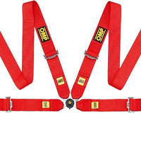 OMP Safety Harness First 3In 4 Points Red Fia 8854/98