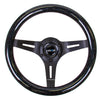 NRG Classic Wood Grain Steering Wheel (310mm) Black Sparkle w/Blk 3-Spoke Center