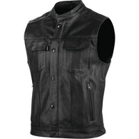 Speed and Strength Band Of Brothers Leather Vest Black - Small